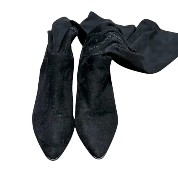 EXPRESS black knee high or slouch stretch fabric boots size 10 - Picture 4 of 6